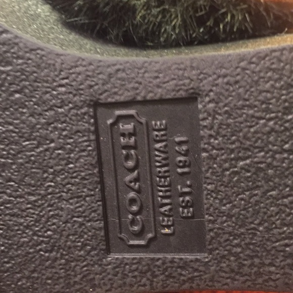 Coach Platform Mules with black fur - Picture 8 of 8